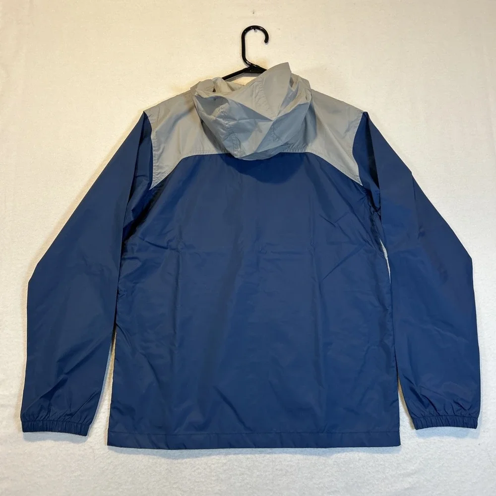 Columbia Rain Jacket Boys XL 18 20 Glennaker Hooded Blue Windbreaker 1574731